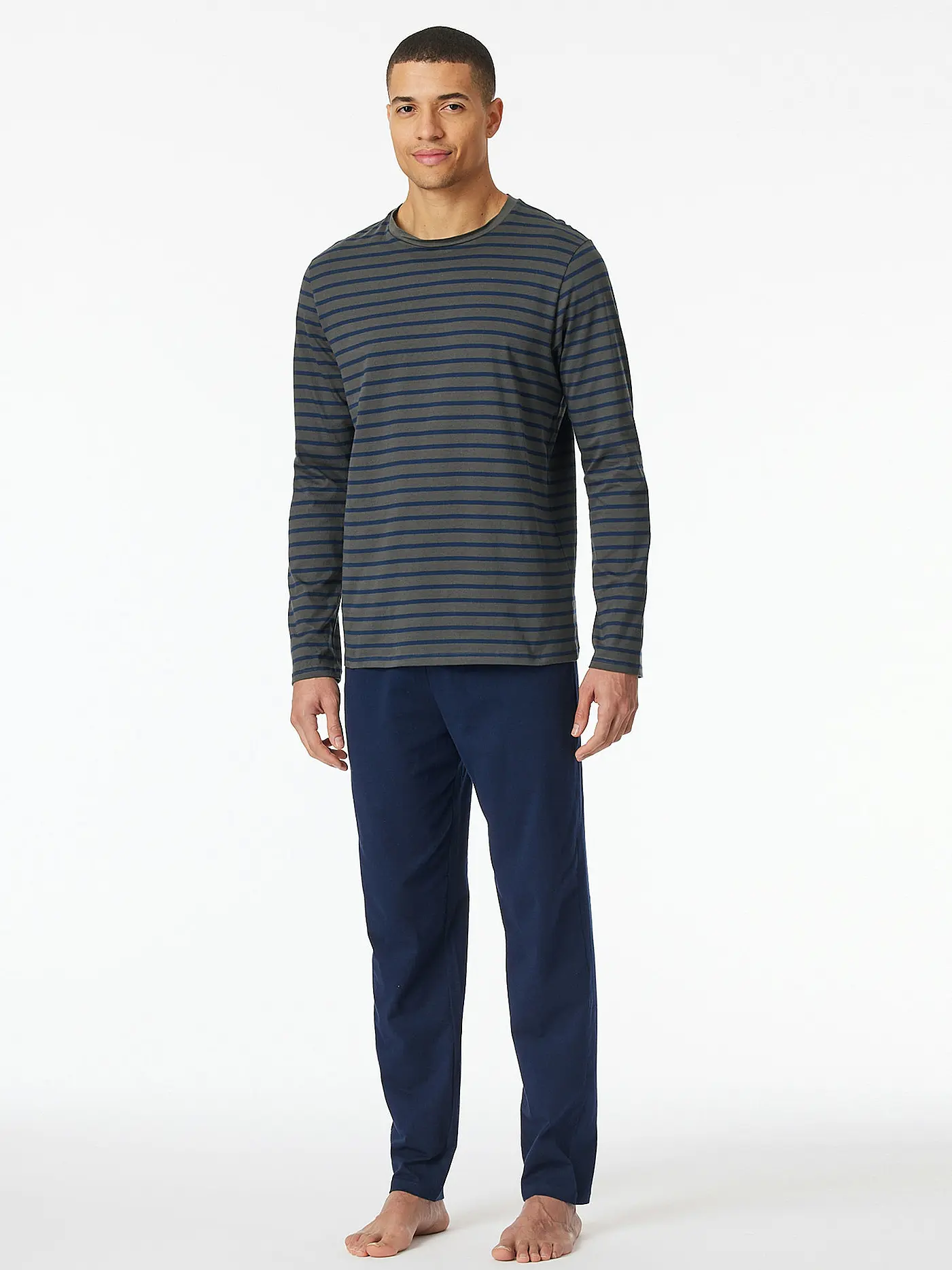 SCHIESSER | Pyjama anthrazit | 